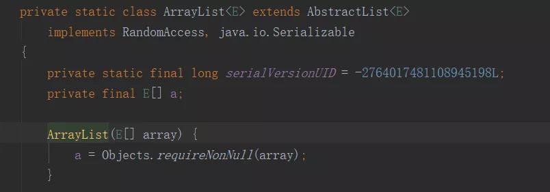 因为 Arrays.asList不是返回java.util.ArrayList,而是一个内部类ArrayList。